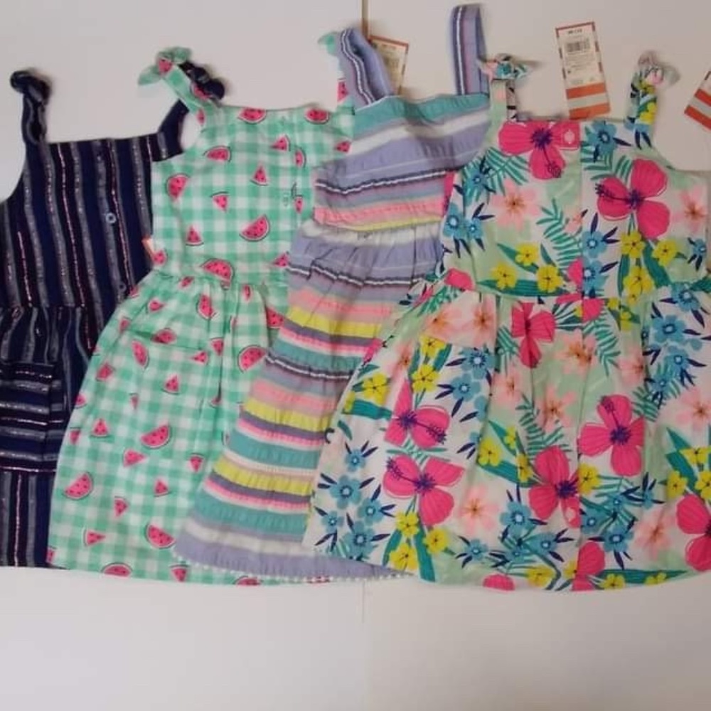 Little Girl's multi-color floral casual dress